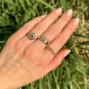 Tiny Figaro Stacking Ring | 9K